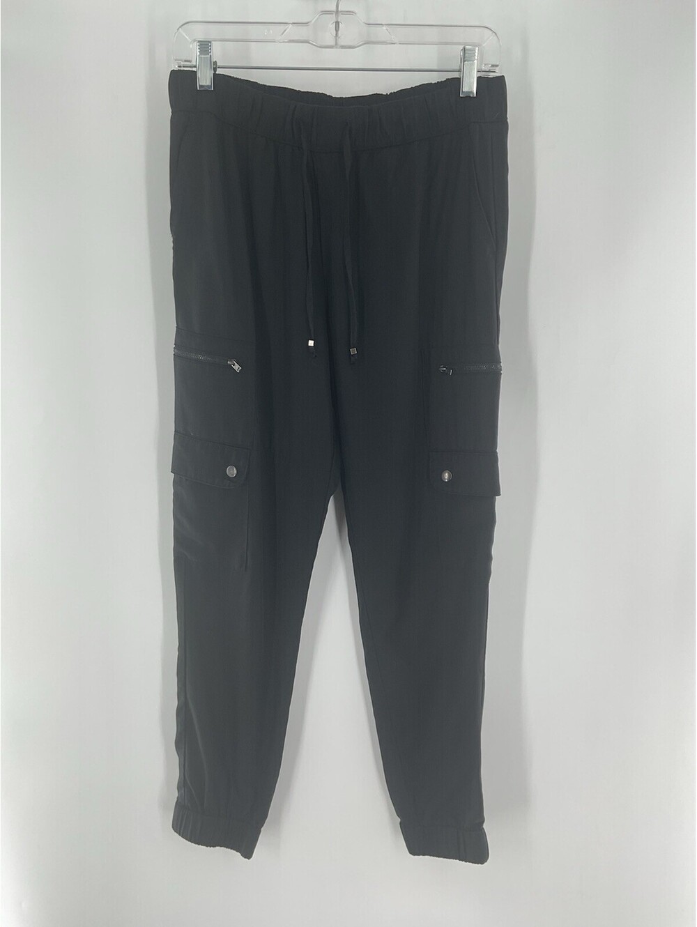Banana Republic Women Size Small Taper Black Soft Cargo Pants 141